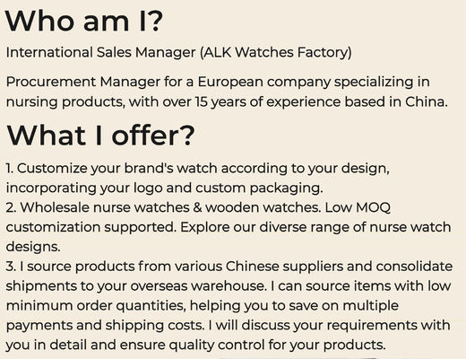 wholesale service from ALK watches co.ltd